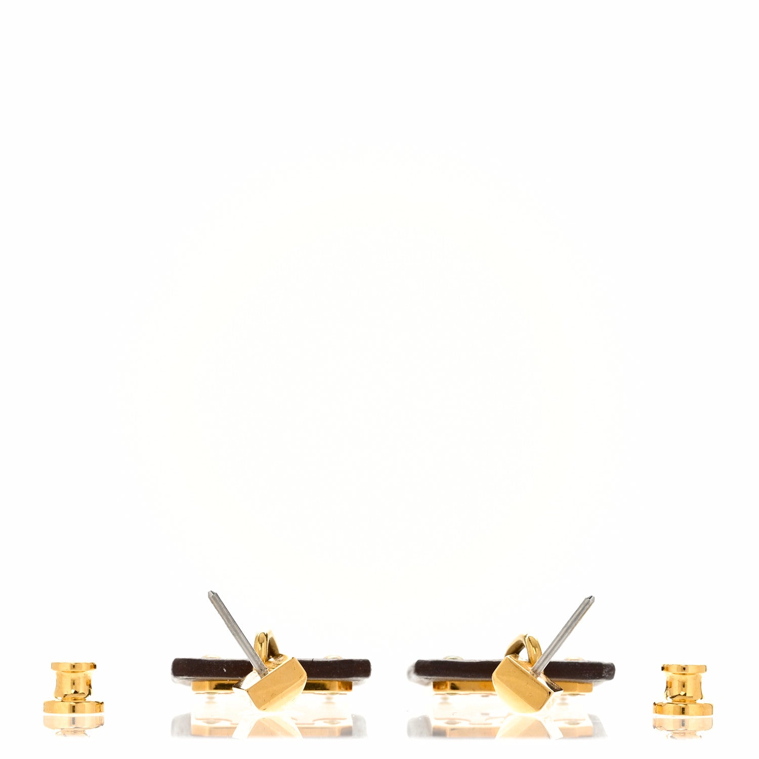 Hermes Swift As De Coeur Earrings Etoupe 3 of 5