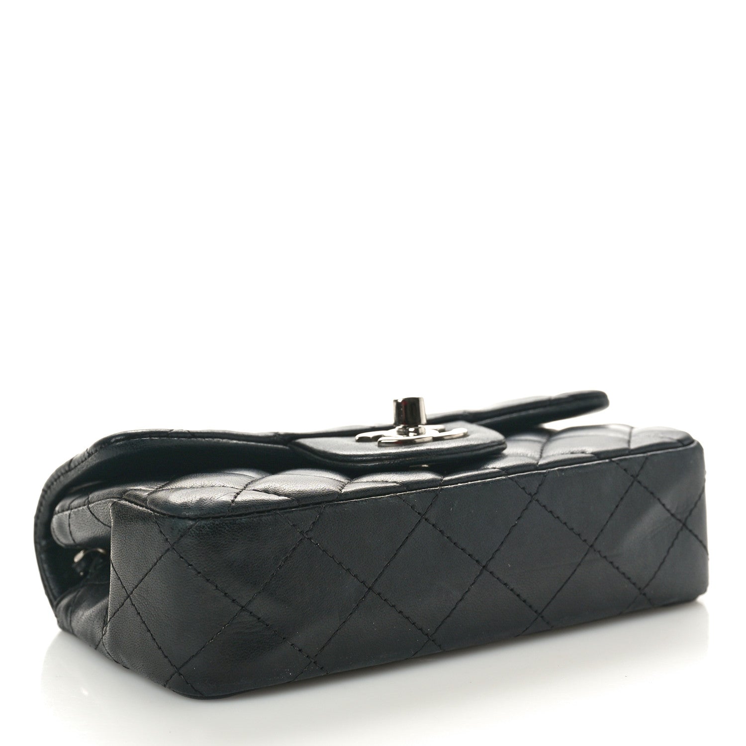 Chanel Lambskin Quilted Extra Mini Rectangular Flap Black 4 of 12