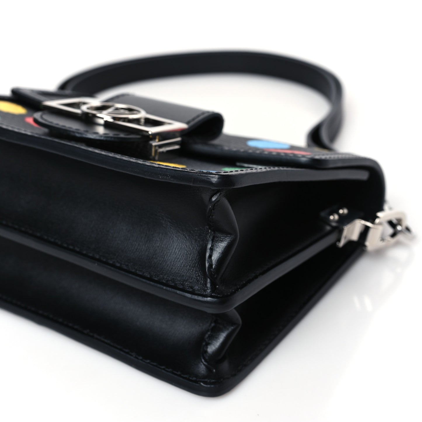 LV X YK Taurillon Dots Dauphine Mini Black