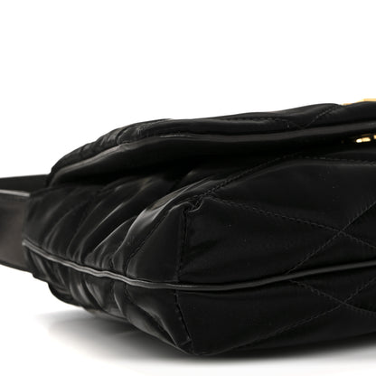 Saint Laurent Satin Quilted Le 57 Diamond Shoulder Bag Black 9 of 12