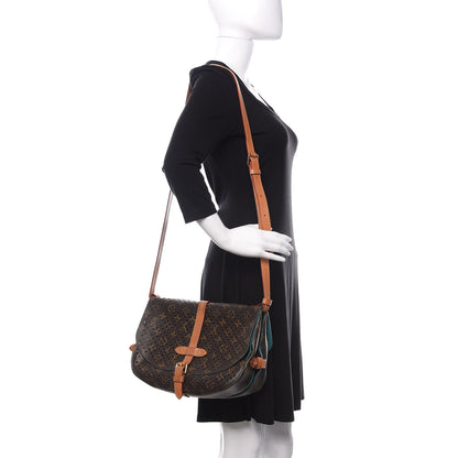 Louis Vuitton Monogram SC Flore Saumur Teal 2 of 15