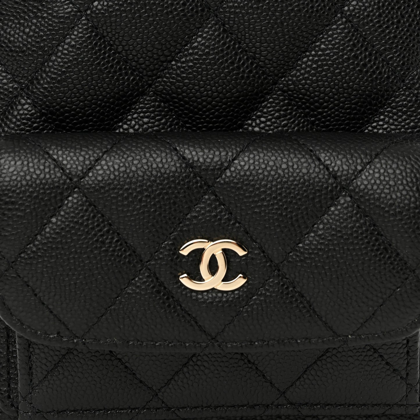 Caviar Quilted CC Mini Classic Backpack Black