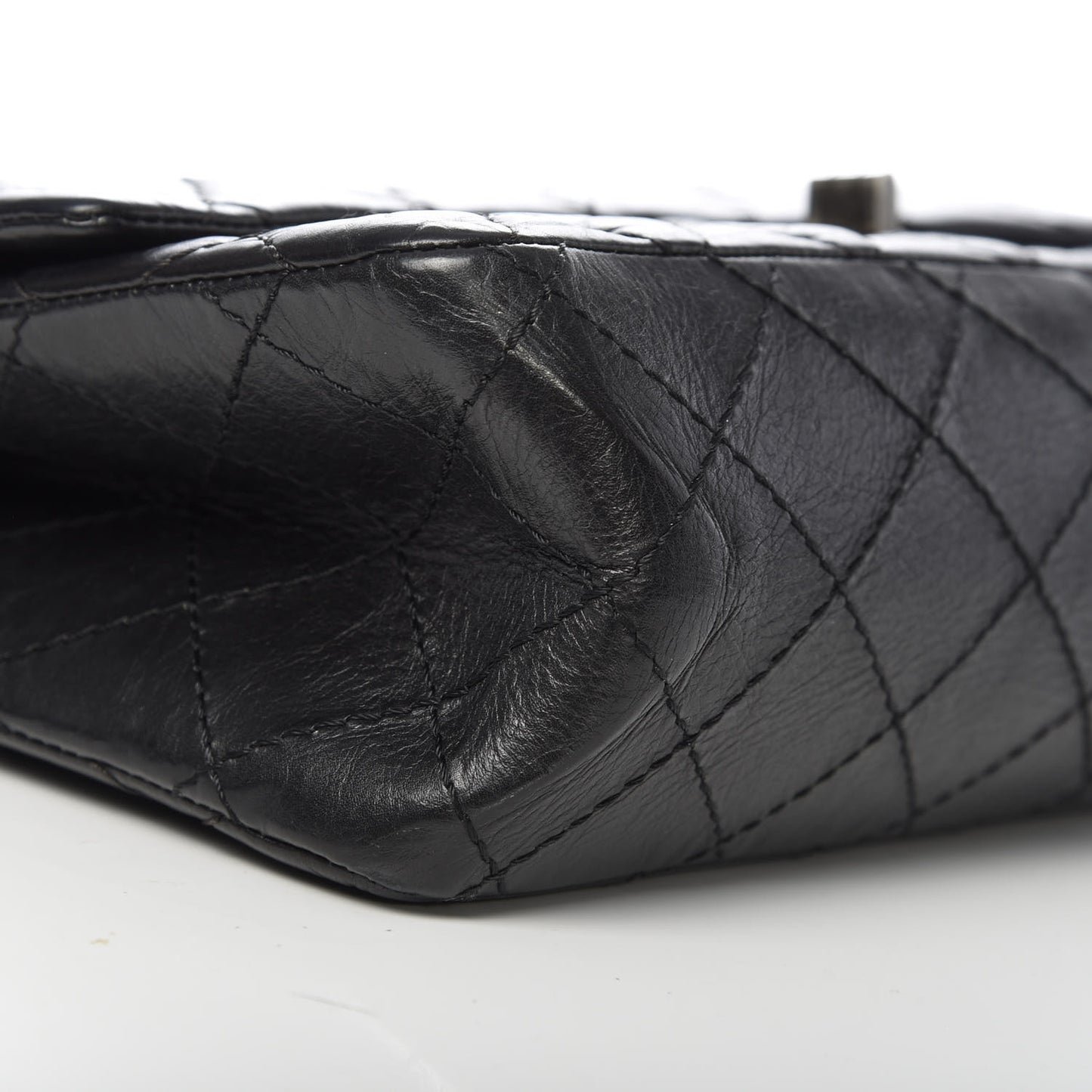 Aged Calfskin Quilted 2.55 Reissue 226 Flap Black