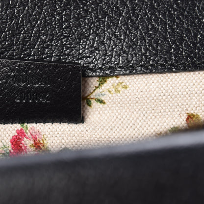 Gucci Calfskin Web Floral Embroidered Medium Dionysus Shoulder Bag Black 9 of 10