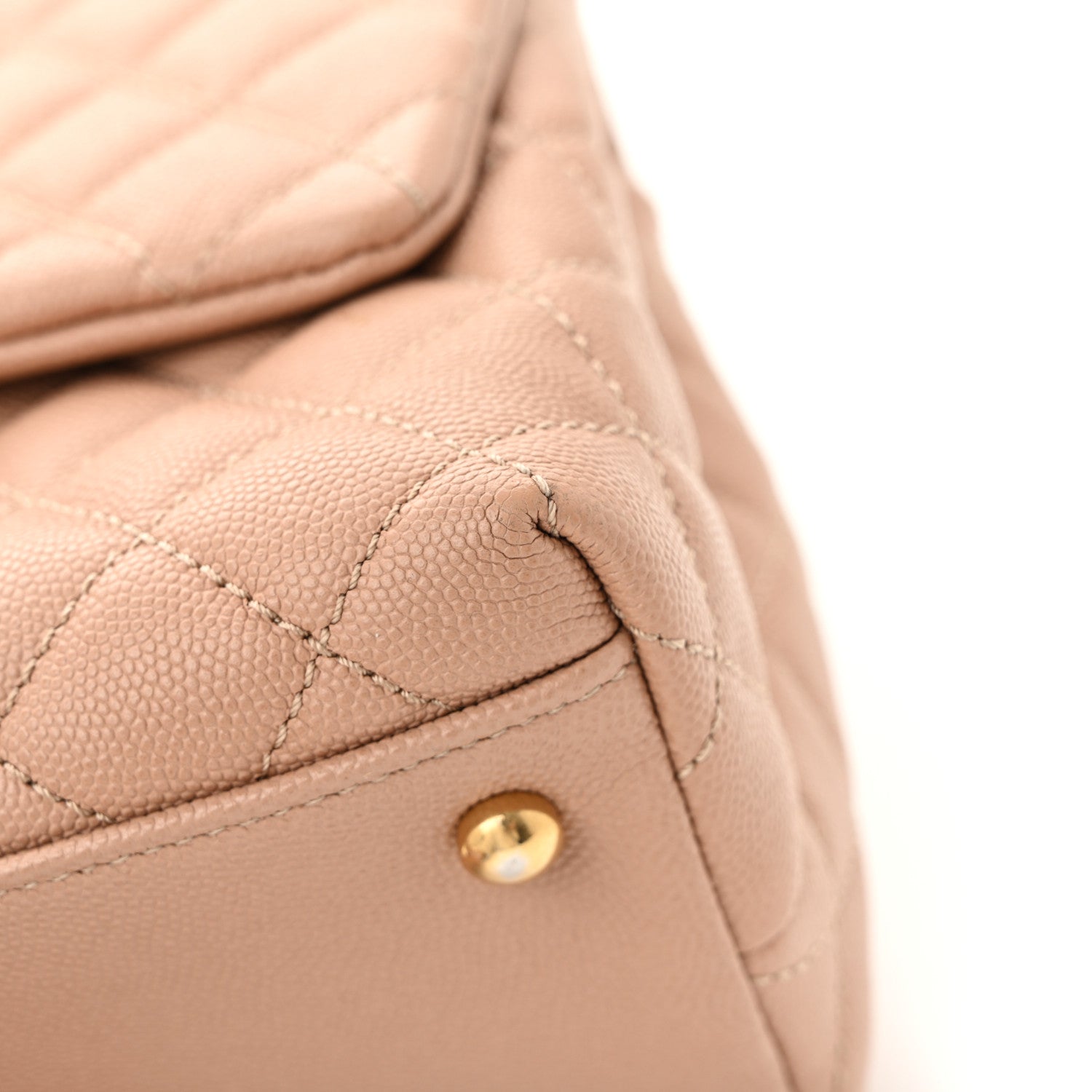 Chanel Caviar Lizard Quilted Small Coco Handle Flap Beige 11 of 13