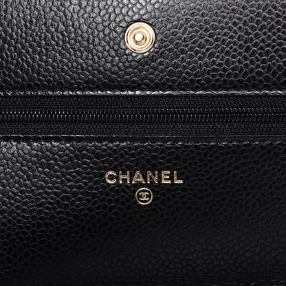 Chanel Caviar Quilted Wallet On Chain WOC Black 6 of 9