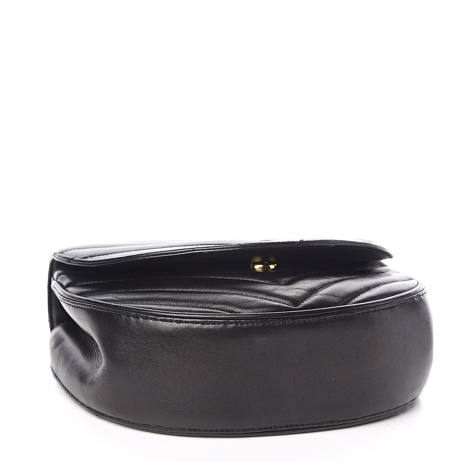 Saint Laurent Lambskin Matelasse Chevron Monogram Bubble Chain Crossbody Black 4 of 10