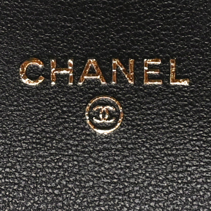 Chanel Lambskin Quilted Pearl Top Handle Clutch With Chain Black 6 of 13