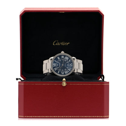 Cartier Stainless Steel 42mm Ronde Solo Automatic Watch Blue 5 of 5