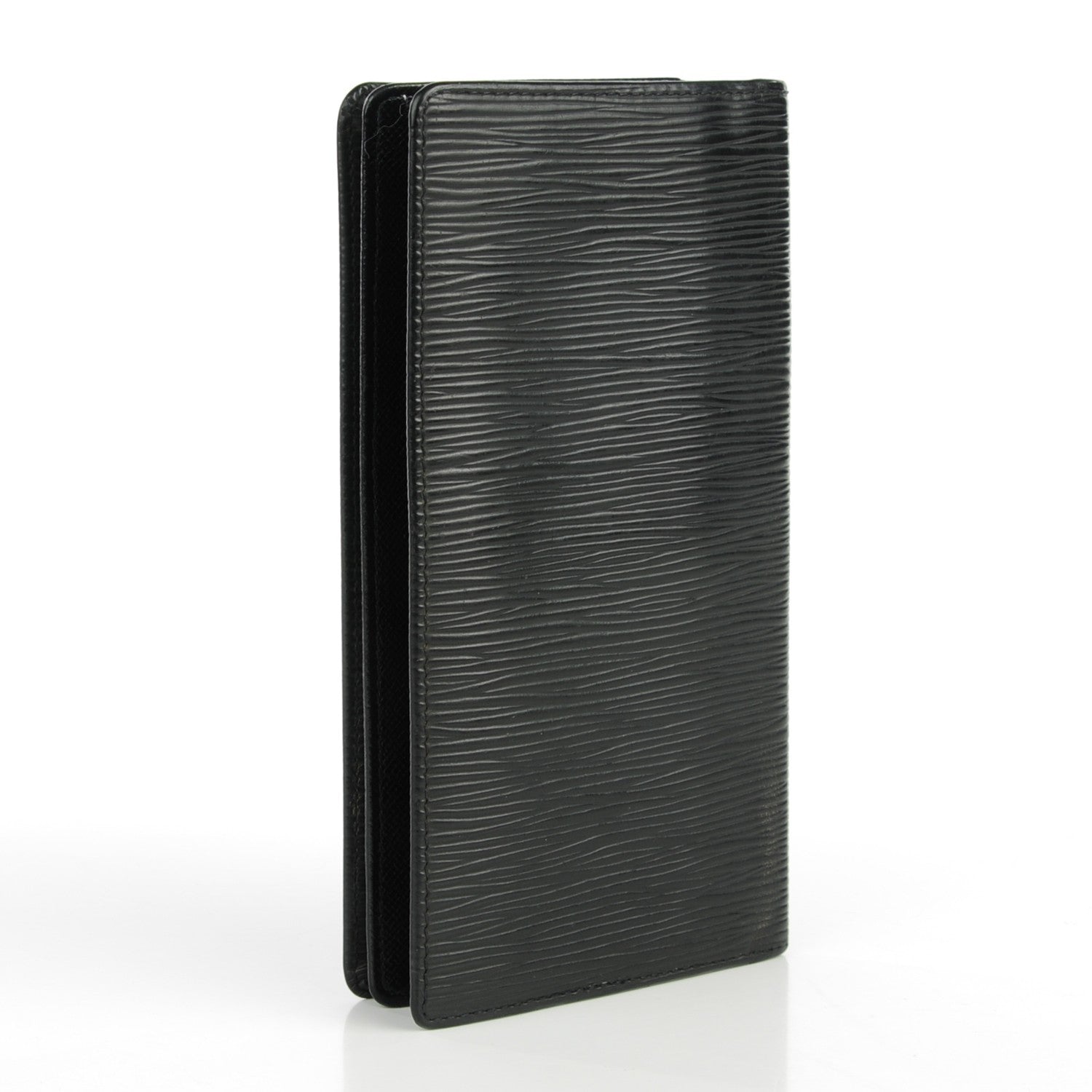 Louis Vuitton Epi Checkbook Organizer Wallet Black 3 of 7