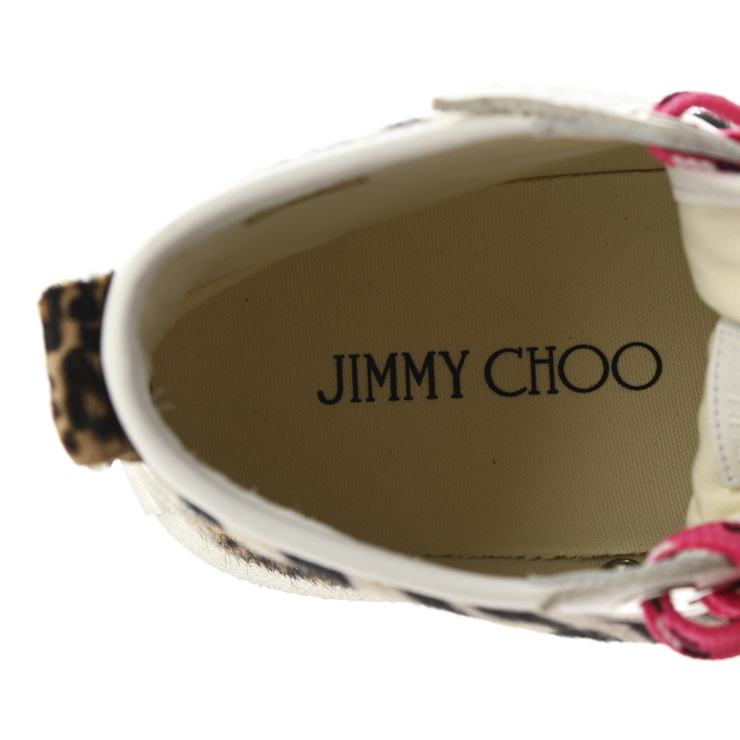 Jimmy Choo Pony Hair Zebra Print Micro Leopard Print Impala High Top Sneakers 37 Black White Sugar 6 of 8