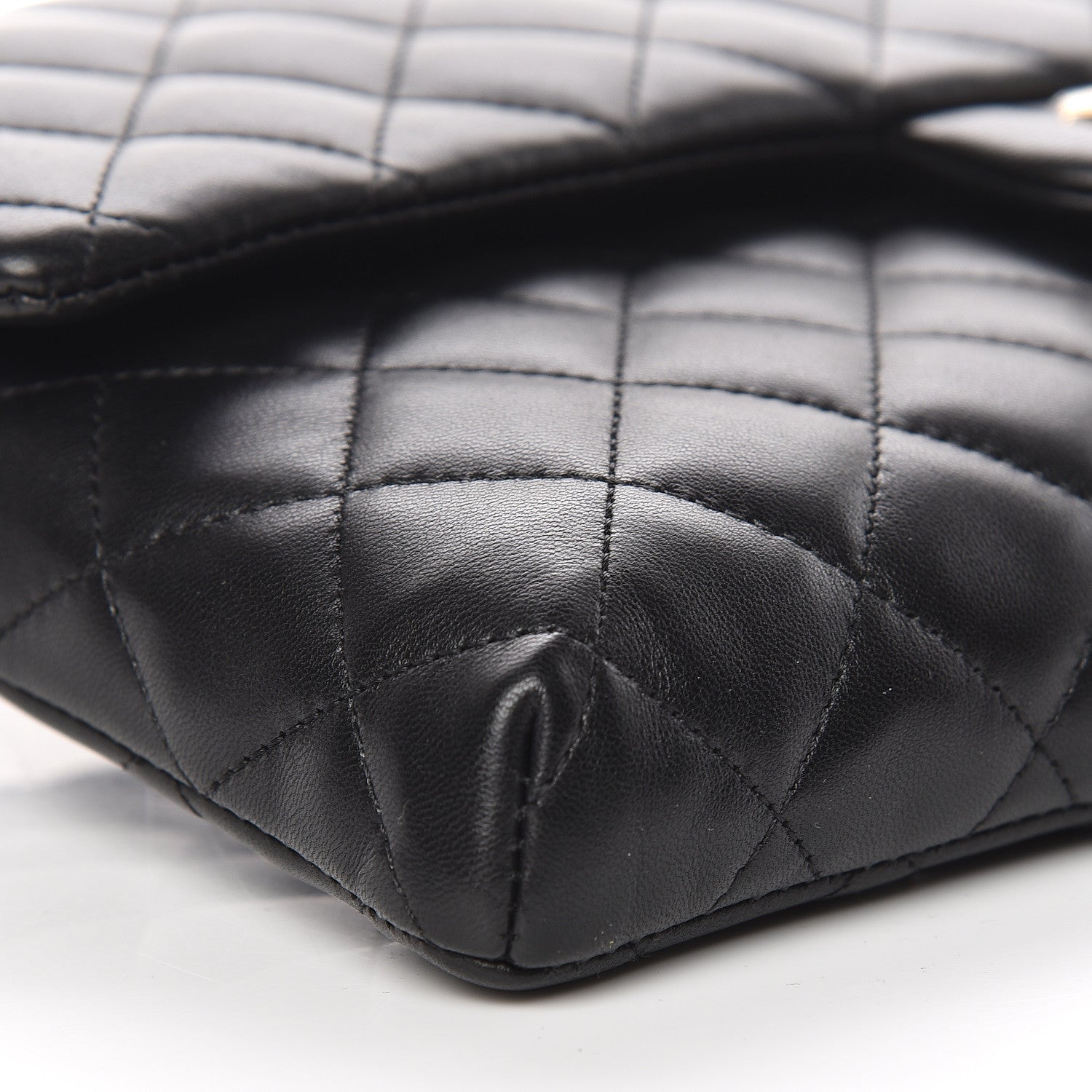 Chanel Lambskin Quilted Flap Clutch Black 5 of 9