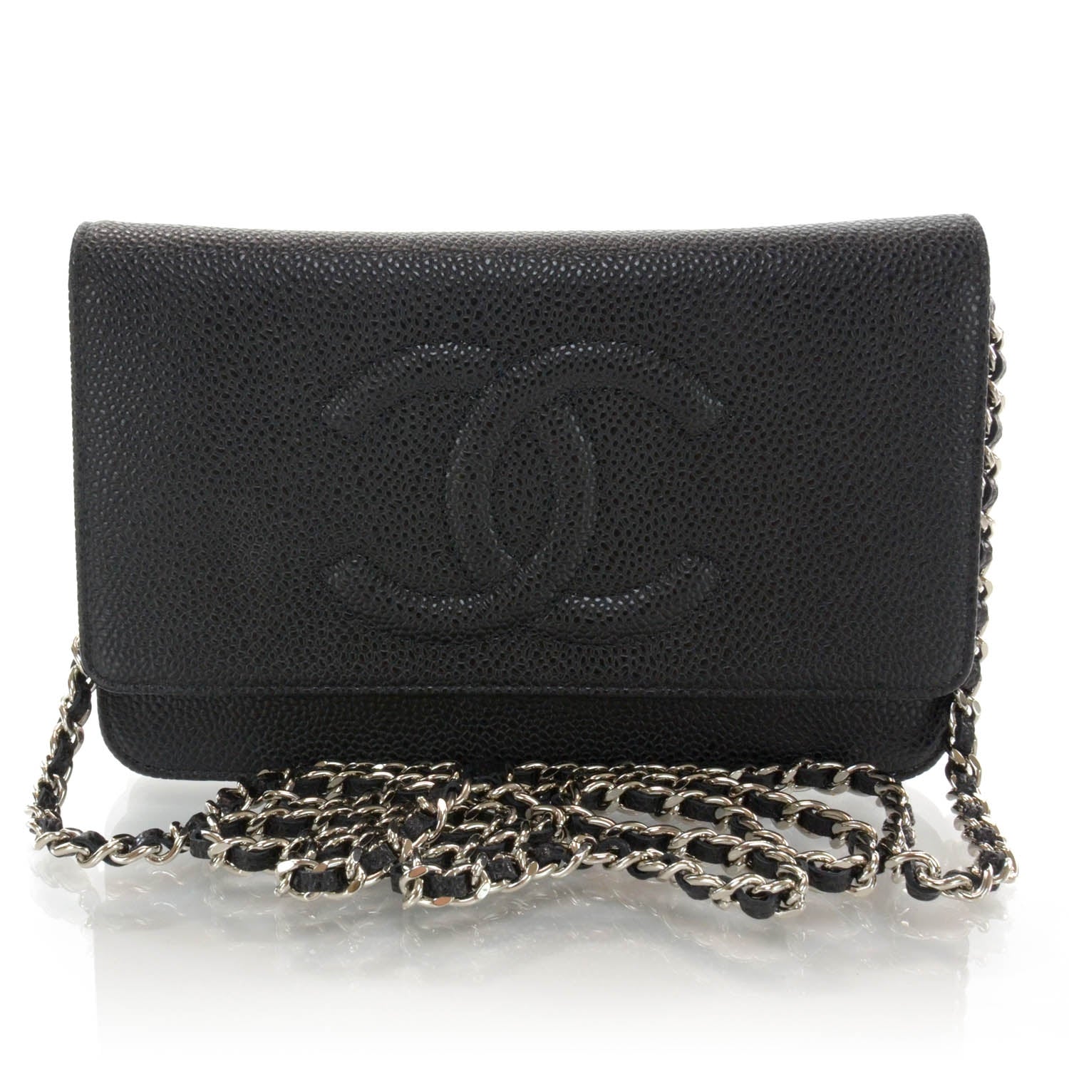 Chanel Caviar Wallet on Chain WOC Black 1 of 9