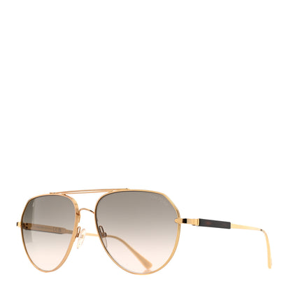 Tom Ford Metal Andes Pilot Sunglasses TF670 Gold 1 of 6