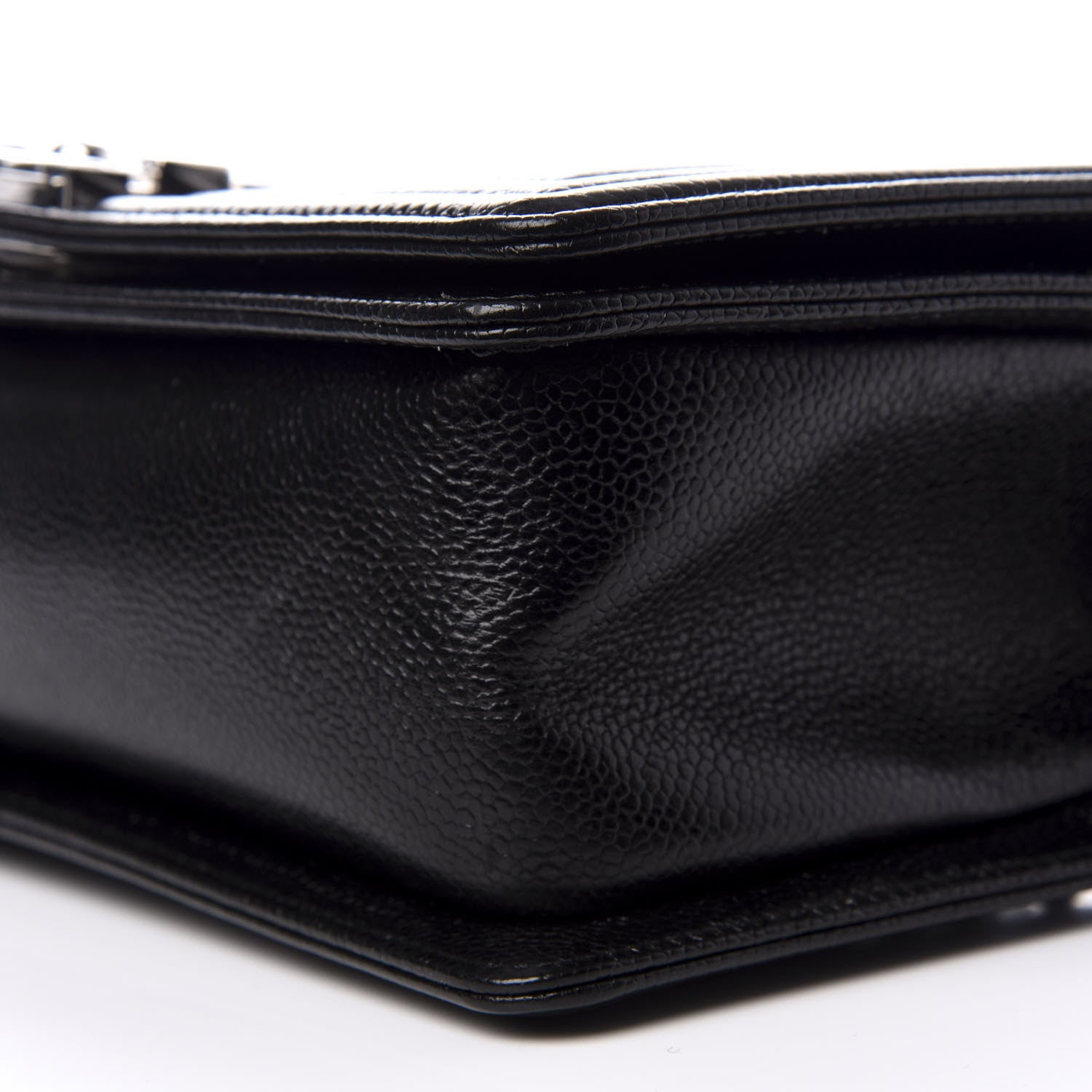 Chanel Caviar Chevron Quilted Medium Boy Flap Black 8 of 9