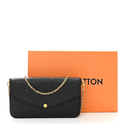 Louis Vuitton Empreinte Pochette Felicie Chain Wallet Black 14 of 14