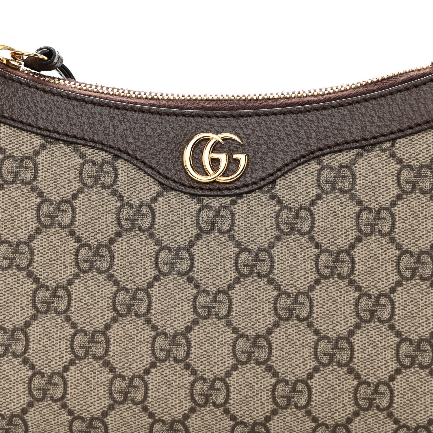 Gucci GG Supreme Monogram Textured Dollar Calfskin Small Ophidia Hobo Beige Ebony New Acero 8 of 12