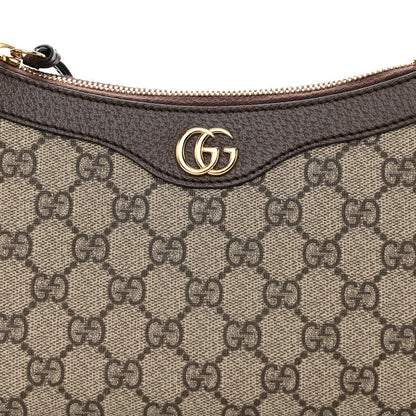 Gucci GG Supreme Monogram Textured Dollar Calfskin Small Ophidia Hobo Beige Ebony New Acero 8 of 12