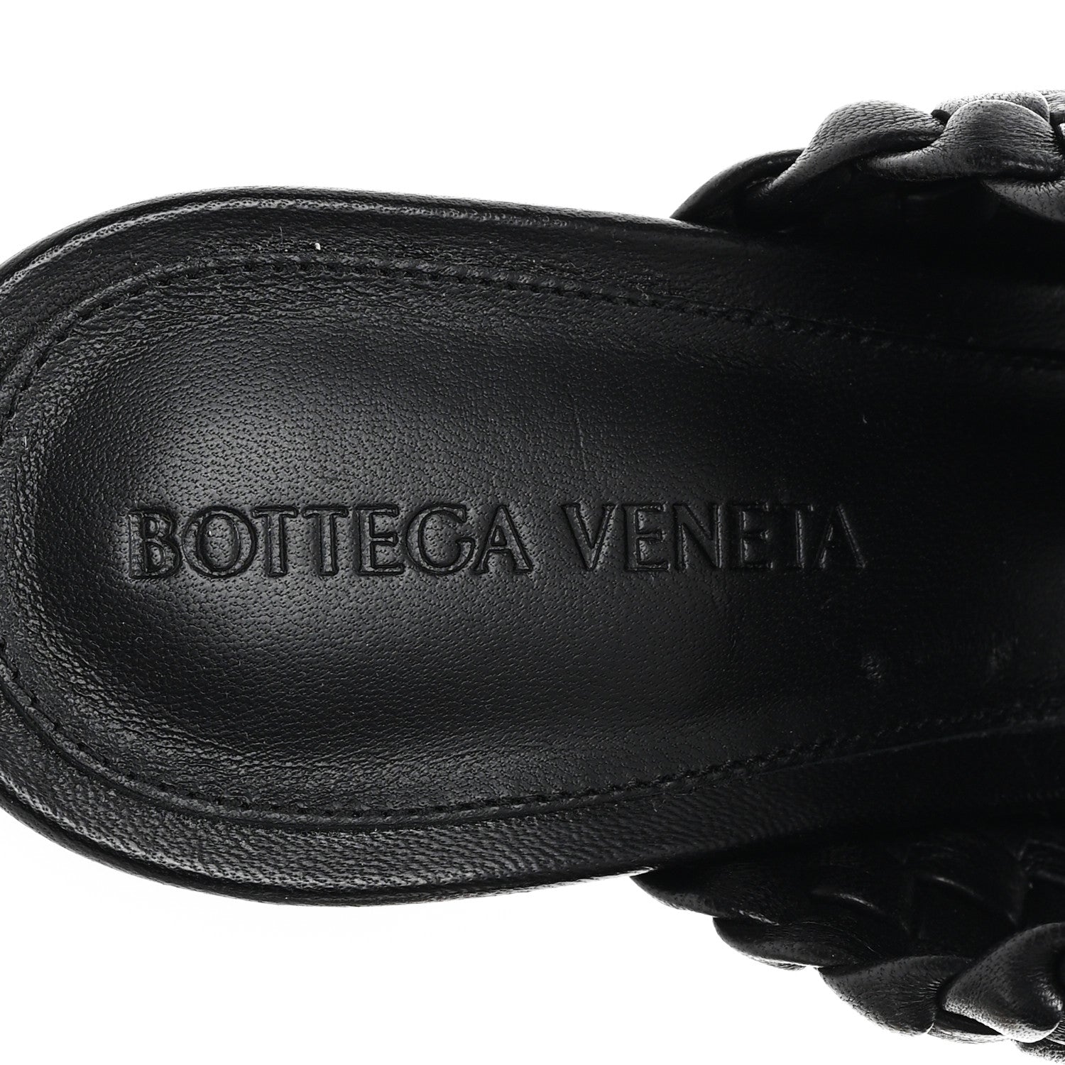 Bottega Veneta Soft Lambskin Intrecciato High Heel Knot Mules 39 Black 8 of 9