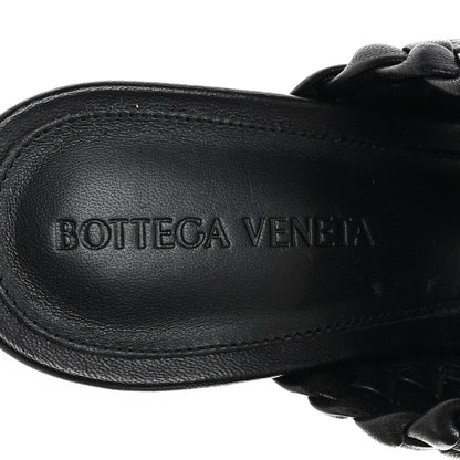 Bottega Veneta Soft Lambskin Intrecciato High Heel Knot Mules 39 Black 8 of 9