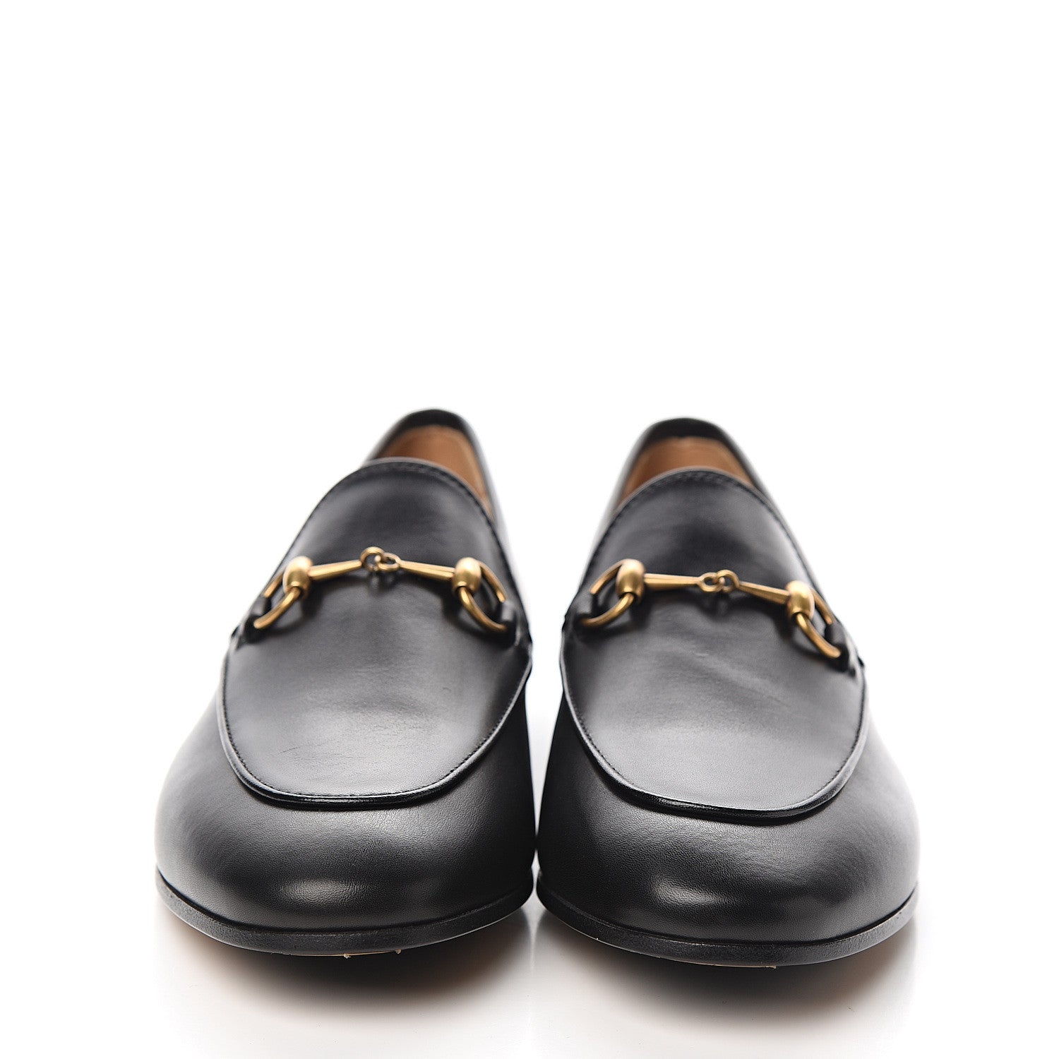 Gucci Calfskin Womens Jordaan Loafers 38.5 Black 2 of 9