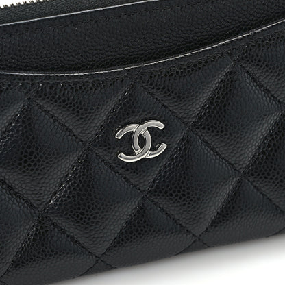 Chanel Caviar Quilted CC Zip Around Card Holder Black 7 of 8