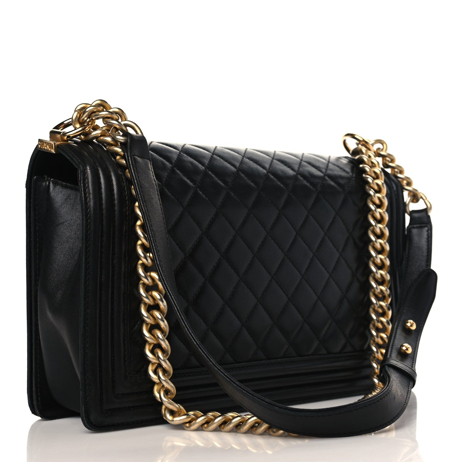 Chanel Lambskin Quilted New Medium Boy Flap Black 2 of 11