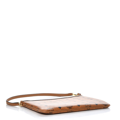 MCM Visetos Liz Shopper Tote Pouch Cognac 4 of 7