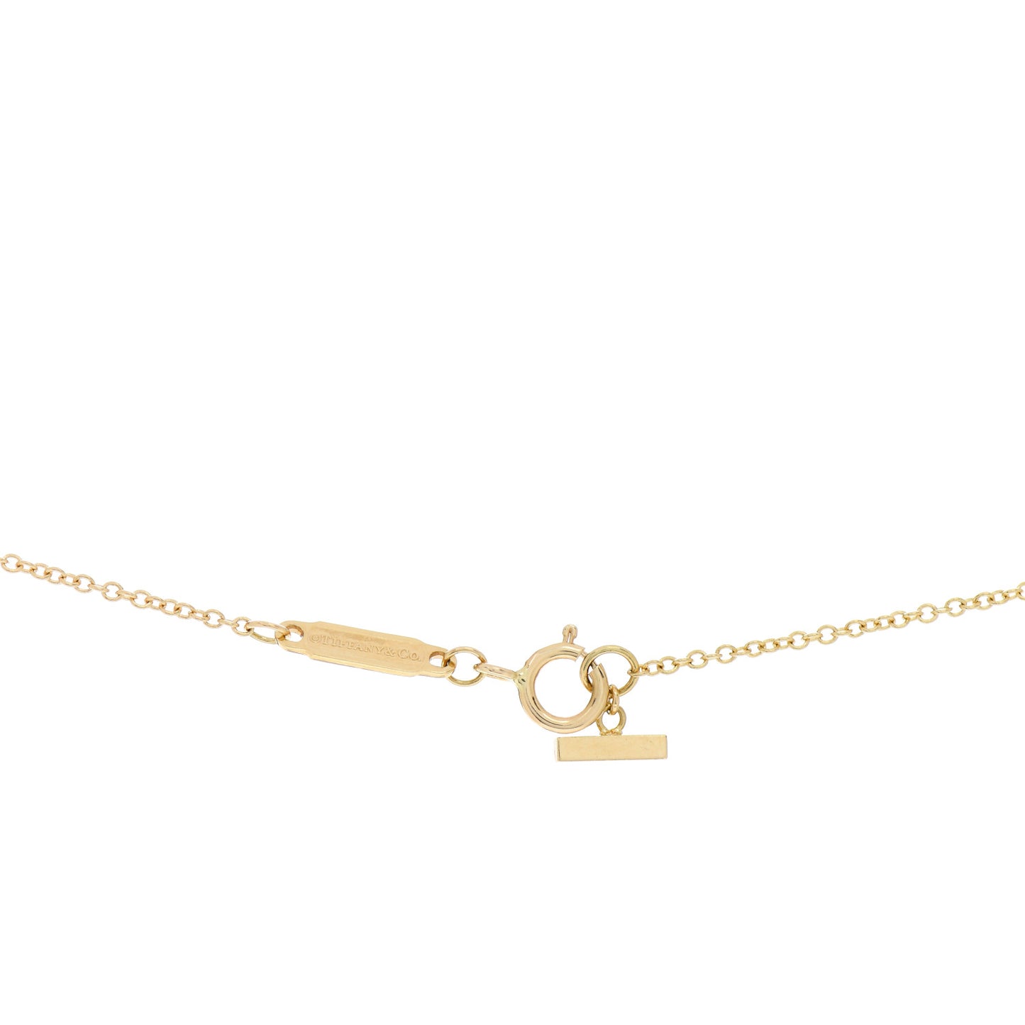 18K Yellow Gold Large T Smile Pendant Necklace