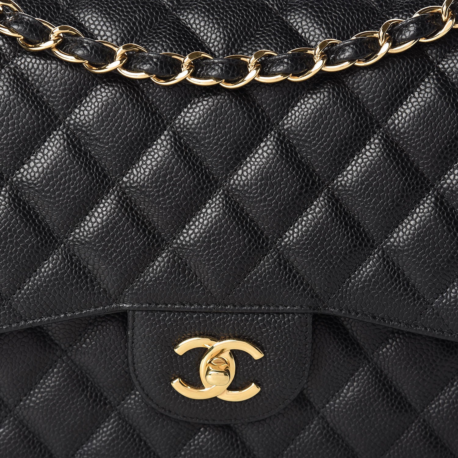 Chanel Caviar Quilted Jumbo Double Flap Black 8 of 11