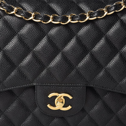 Chanel Caviar Quilted Jumbo Double Flap Black 8 of 11