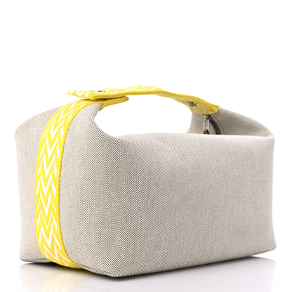 Hermes Canvas Large Bride-A-Brac Pouch Jaune Citron 3 of 9