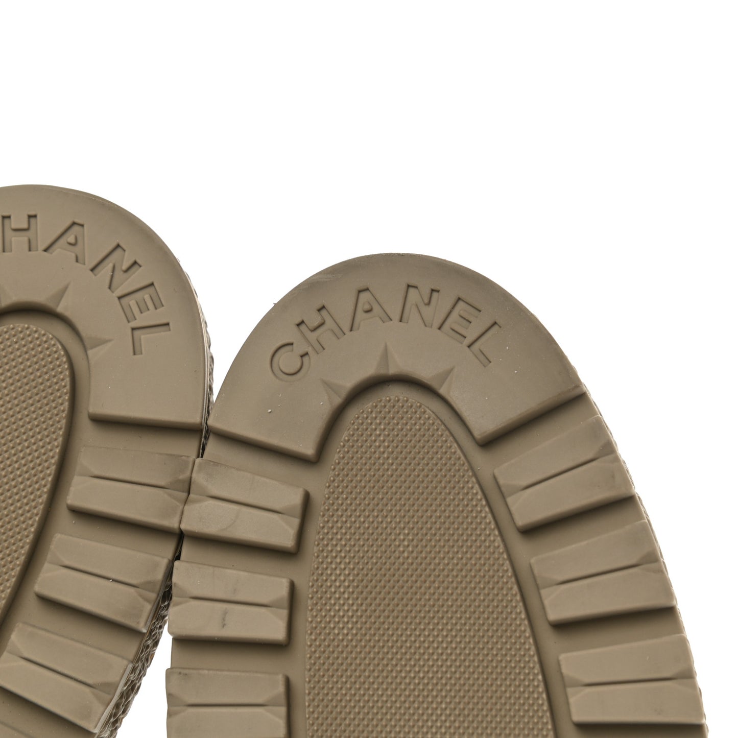 Calfskin CC Turnlock Lace Up Boots 41 Beige