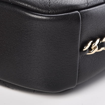 Chanel Goatskin Quilted Large Casual Trip Camera Case Bag Black 9 of 10