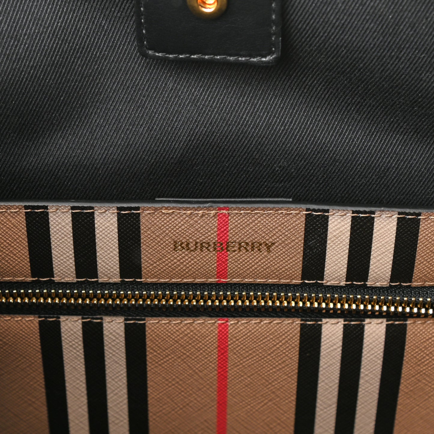 E-Canvas Stripe Book Tote Archive Beige