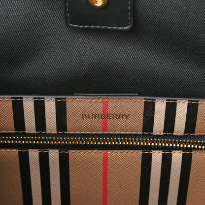 Burberry E-Canvas Stripe Book Tote Archive Beige 6 of 9