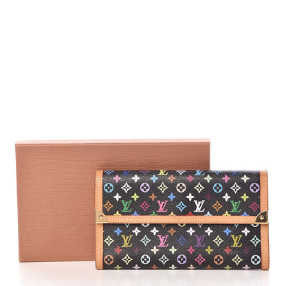 Louis Vuitton Monogram Multicolor Porte Tresor International Wallet Black 13 of 13