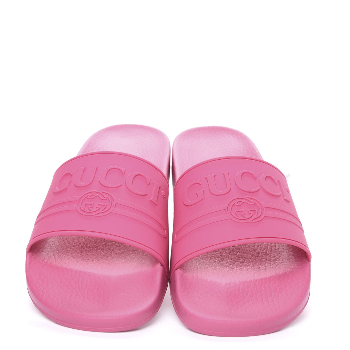 Rubber Logo Stamped Mens Slide Sandals 10 Fuchsia