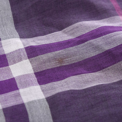 Burberry Wool Silk Gauze Giant Check Scarf Purple 5 of 6