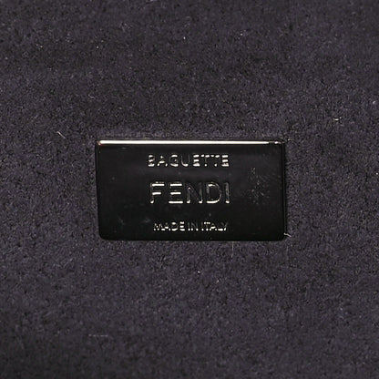 Fendi Paglia Vitello Dolce Paillettes Flowerland Studded Striped Micro Double Baguette Natural Multicolor 6 of 13