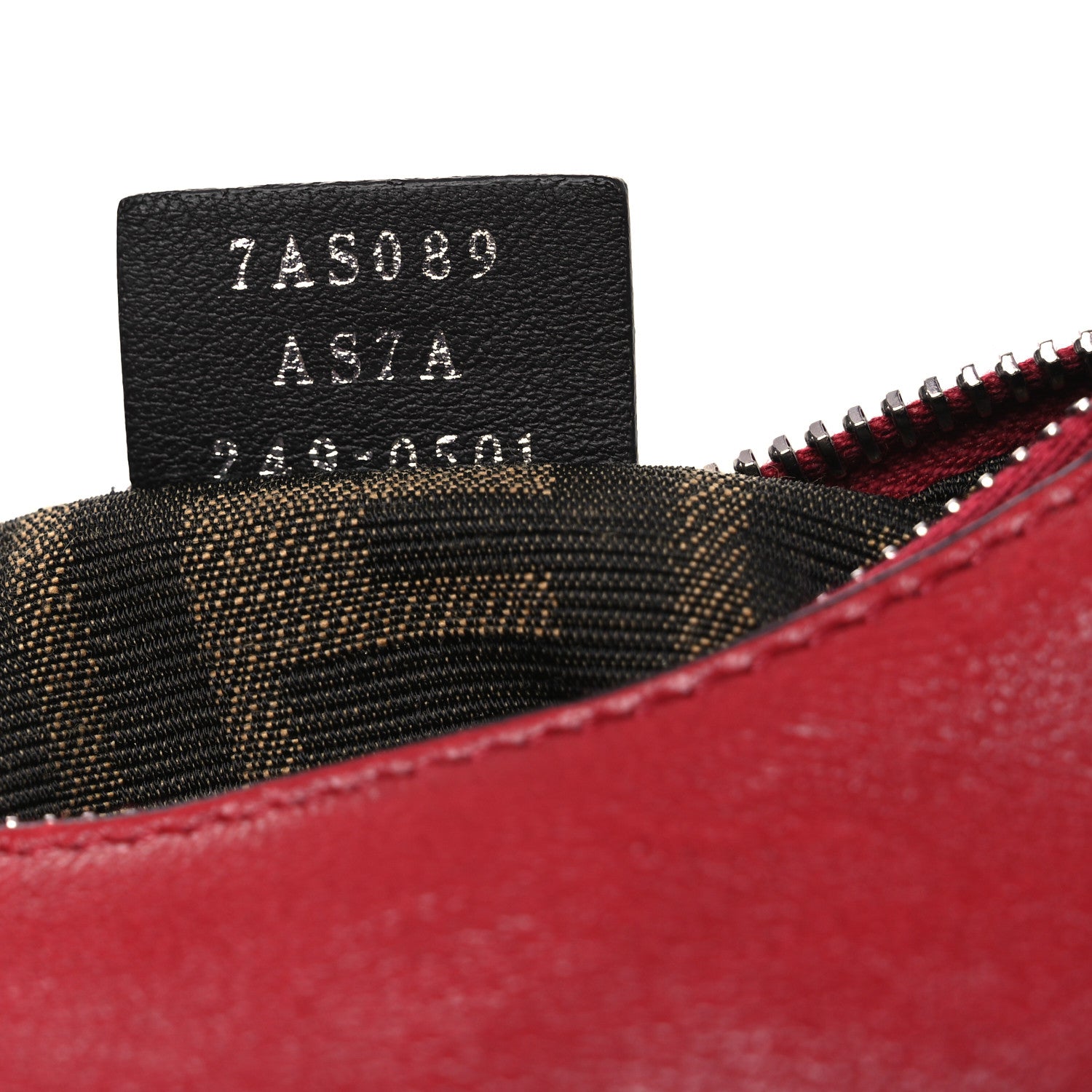 Fendi Vitello Grace New Matte Nano Fendigraphy Hobo Charm Scarlet Sage 7 of 11