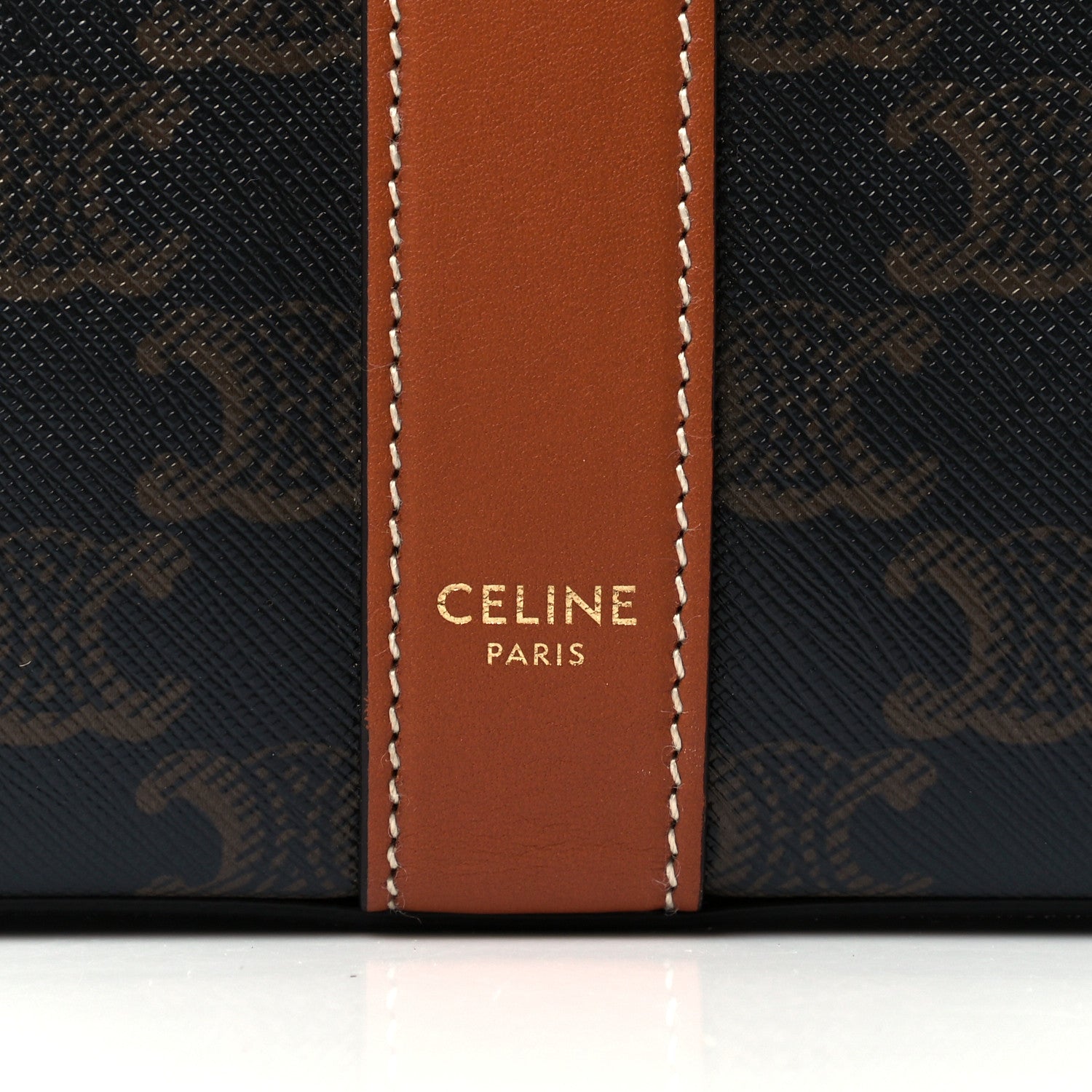 Celine Triomphe Canvas Calfskin Medium Cabas Bag Tan 7 of 10