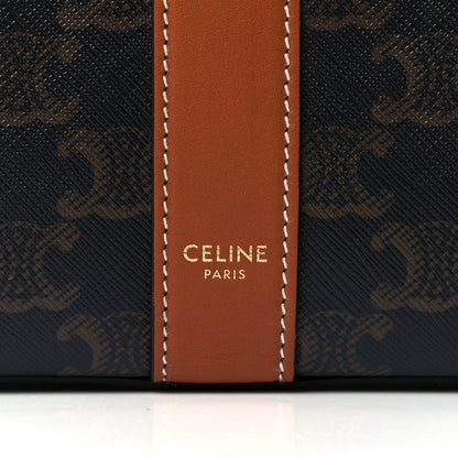Celine Triomphe Canvas Calfskin Medium Cabas Bag Tan 7 of 10