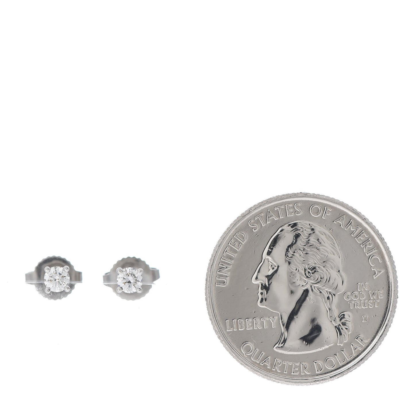 Platinum Diamond .24ctw Solitaire Earrings