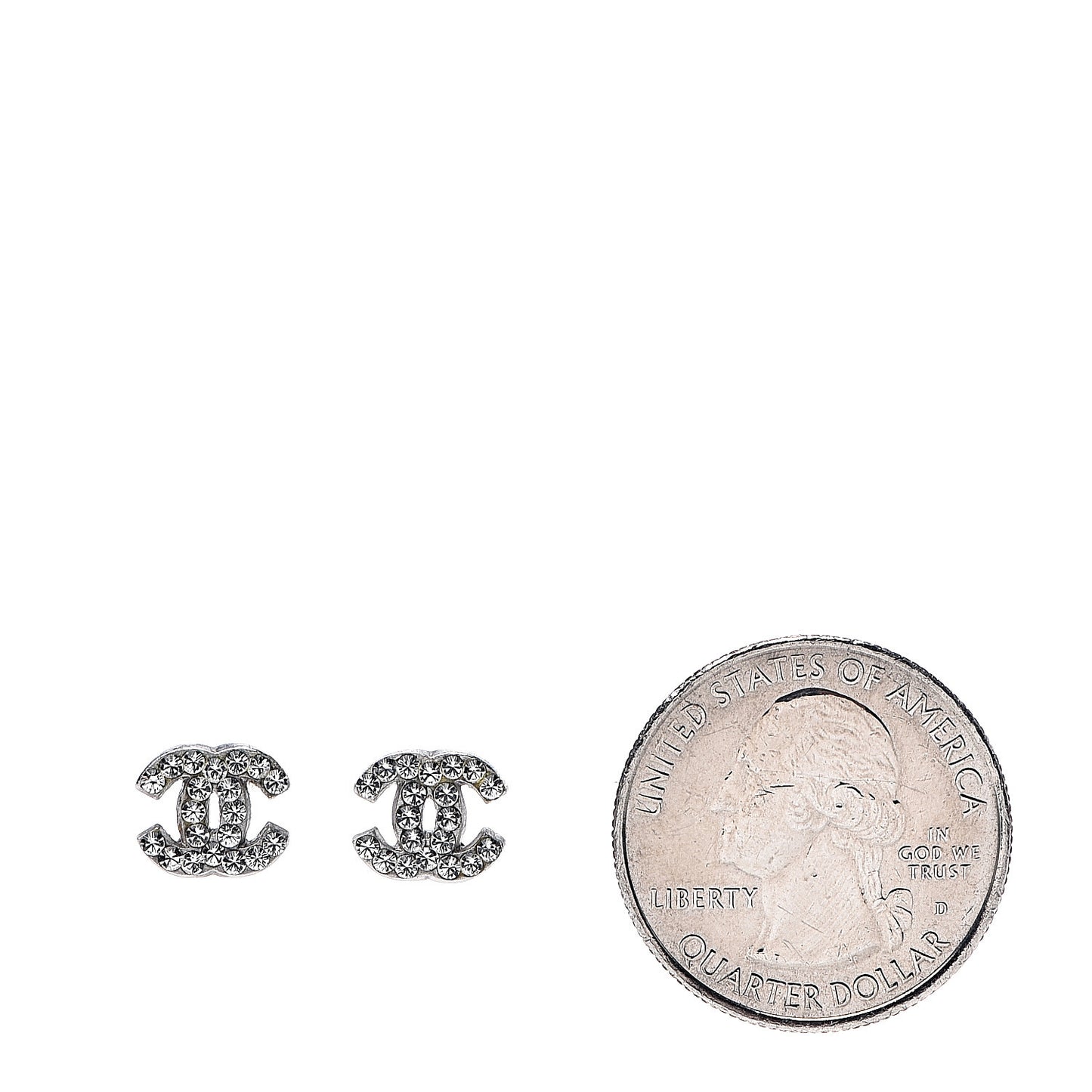 Crystal Mini Timeless CC Earrings Silver