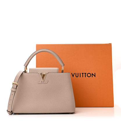 Louis Vuitton LOUIS VUITTON Taurillon Capucines MM Galet 10 of 10