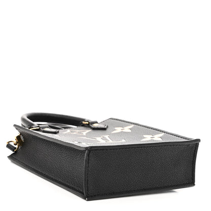 Louis Vuitton Empreinte Monogram Giant Petit Sac Plat Black Beige 4 of 9