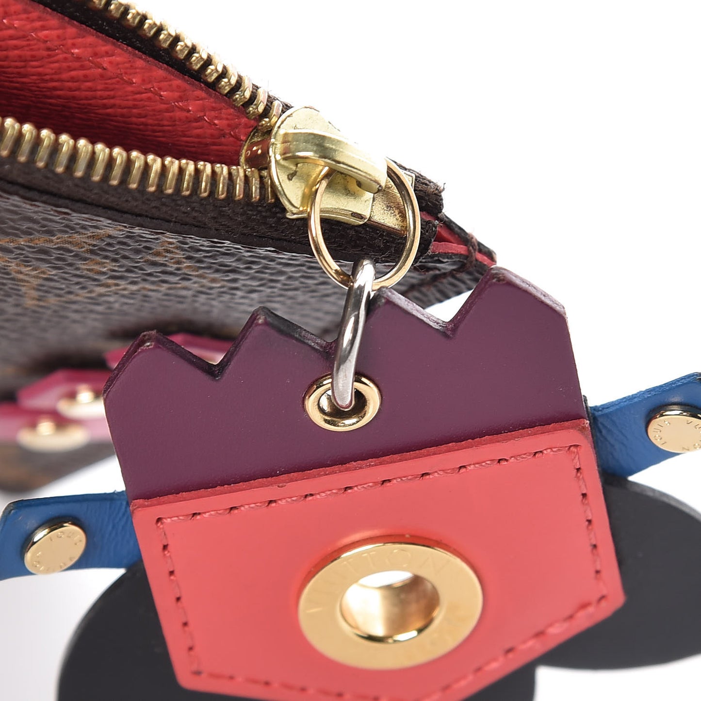 Monogram Totem Key Pouch Flamingo