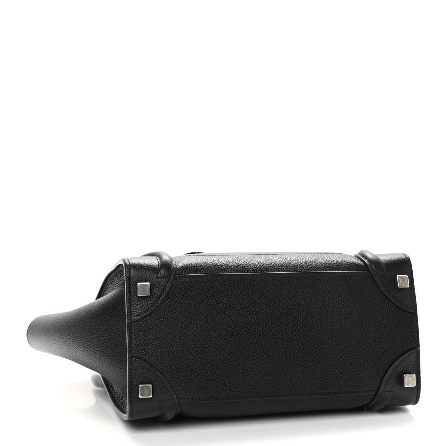 Drummed Calfskin Micro Luggage Black