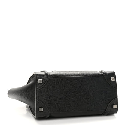 Celine Drummed Calfskin Micro Luggage Black 4 of 12